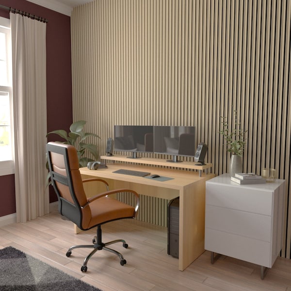 Ekena Millwork AcoustixPro Noise Cancelling Concave Small Slat Wall Panel - SWA0625X0500CVWW