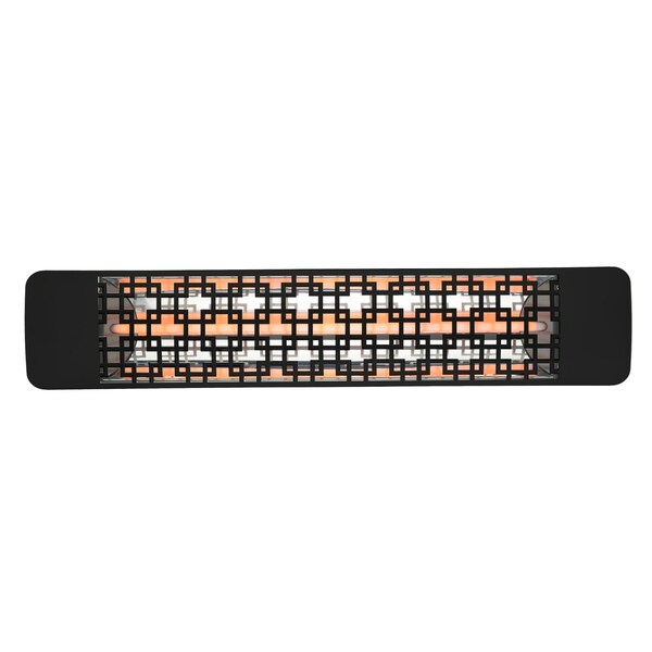Eurofase 304 SS 39in Single Element 2500W 480V Heater, Black, Brix Decor Plate - EF25480B5