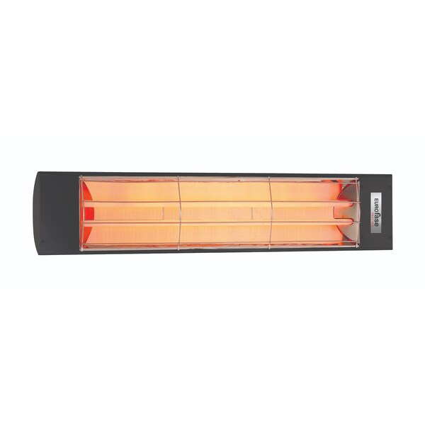 Eurofase SS 39in Dual Element 4000W 208V Heater, Black, Standard Decor Plate - EF40208B
