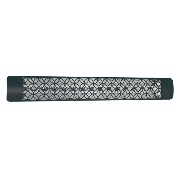 Eurofase SS 61in Dual Element 6000W 277V Heater, Black, Clover Decor Plate - EF60277B2