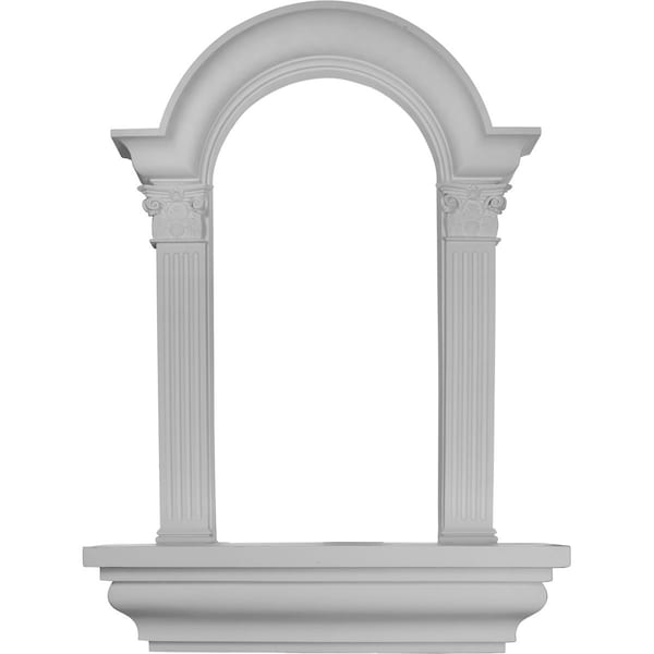 Ekena Millwork 30 1/4"W x 42 5/8"H x 6 7/8"D Hillsborough Wall Niche, Surface Mount - NCH30X42HI