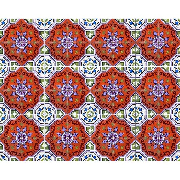 Homeroots 5 x 5 in. Sage Blue Terra Removable Peel & Stick Tiles - 400216