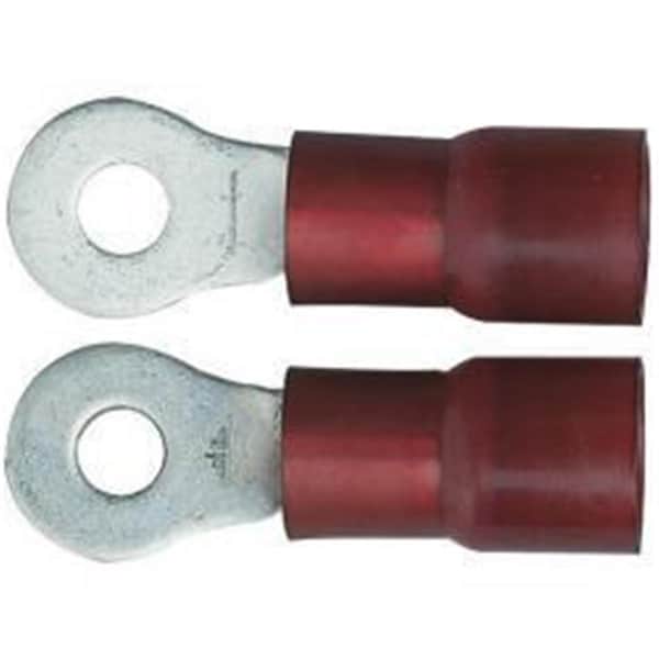Terminales de anillo de doble crimpado aislados de nylon calibre 16-14, color azul, paquete de 6 - 3003.568