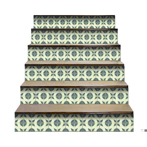Homeroots 4 x 4 in. Aegean Orb Green Removable Peel & Stick Tiles - 400195