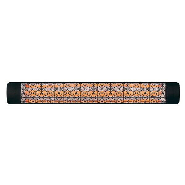 Eurofase 304 SS 61in Single Element 3000W 208V Heater, Black, Astra Decor Plate - EF30208B4