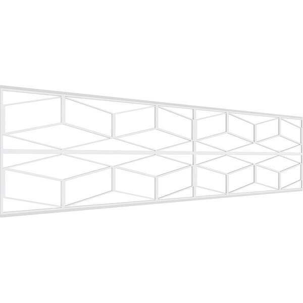 Ekena Millwork Set of Four Panels for 94 1/2"W x 24 1/4"H Pueblo Fretwork Wainscot Wall Paneling - WPKP12X01X47PBL