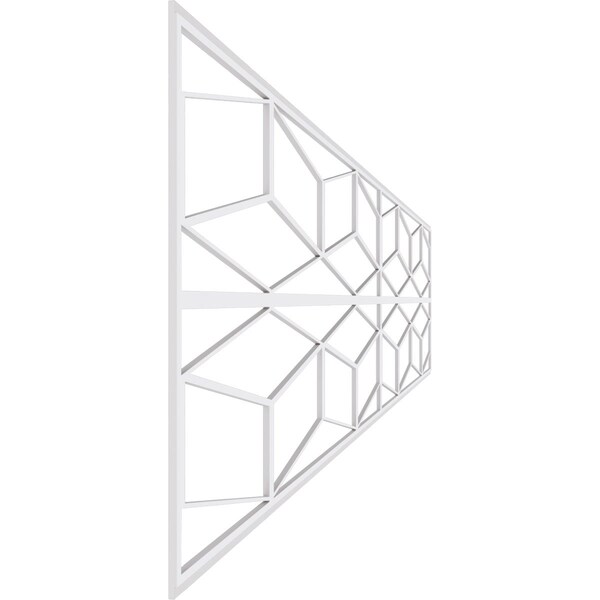 Ekena Millwork Set of Four Panels for 94 1/2"W x 24 1/4"H Pueblo Fretwork Wainscot Wall Paneling - WPKP12X01X47PBL