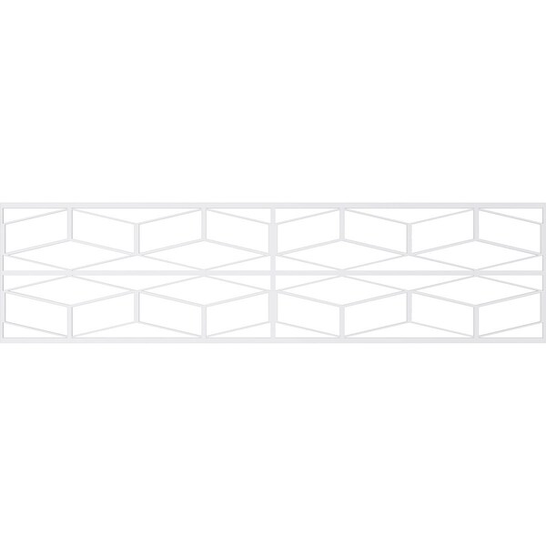 Ekena Millwork Set of Four Panels for 94 1/2"W x 24 1/4"H Pueblo Fretwork Wainscot Wall Paneling - WPKP12X01X47PBL