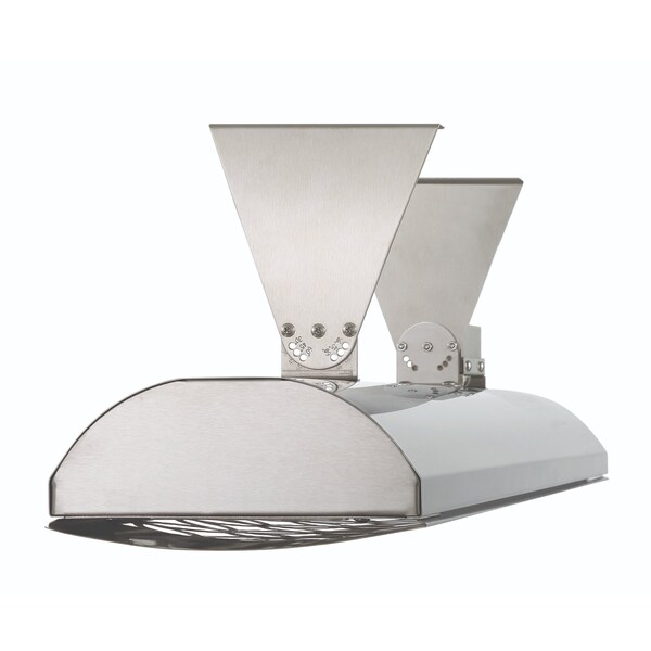 Eurofase SS 39in Dual Element 4000W 240V Heater, Stainless Steel, Clover Decor Plate - EF40240S2