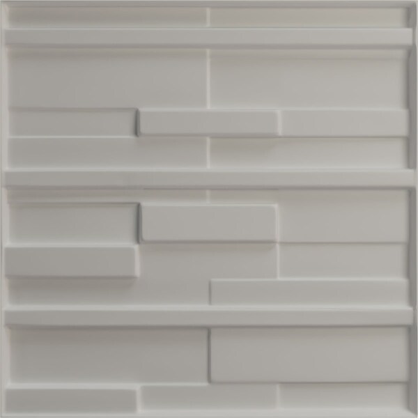 Ekena Millwork 19 5/8in. W x 19 5/8in. H Offset Brick EnduraWall Decorative 3D Wall Panel Covers 2.67 Sq. Ft. - WP20X20OBGBE