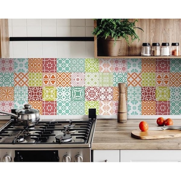 Homeroots 6 x 6 in. Muted Mint Green Brights Mosaic Peel & Stick Removable Tiles - 399857