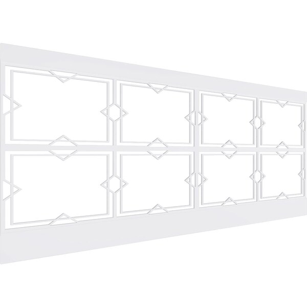 Ekena Millwork 40"H x 94 1/2"W Fleming PVC Wainscot Paneling Kit - WPK40X94FMG