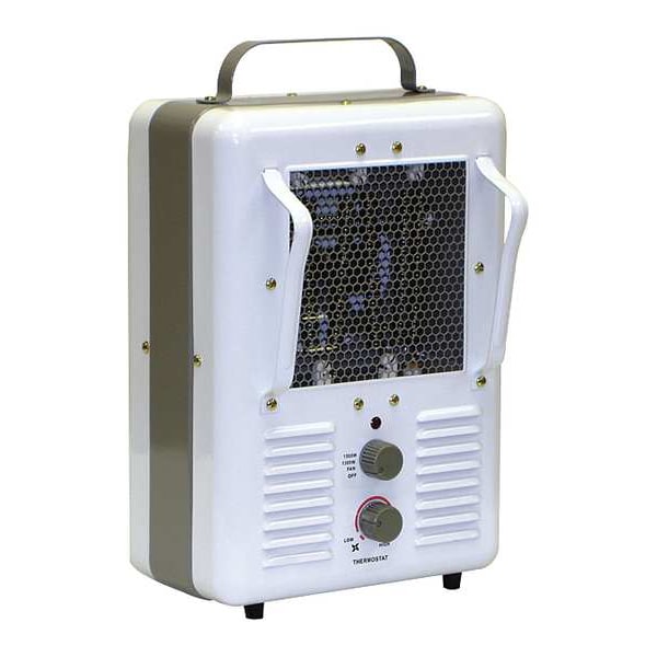 Tpi Portable Electric Jobsite & Garage Heater, 1500W/1300W, 120V AC, 1 Phase, 5120 BtuH - 188-TASA