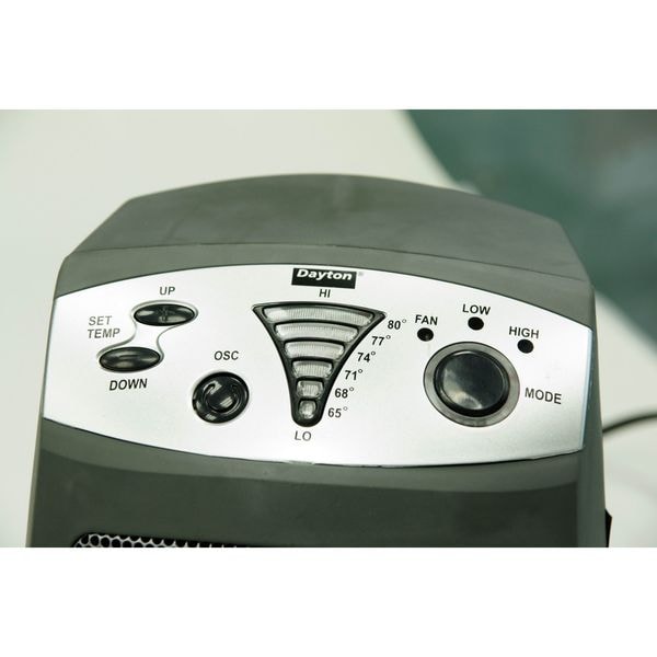 Dayton Portable Electric Heater, 1500/900, 120V AC, 1 Phase, 5118 / 3071 BtuH, Oscillating - 1VNX1