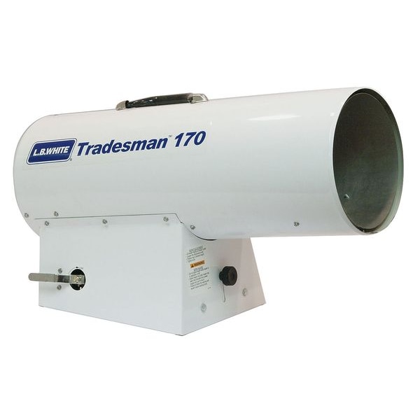 L.B. White Portable Gas Torpedo Heater, Natural Gas, Direct Spark, 10 in Wx 24 in L - CP170ESNN21163T