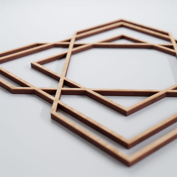 Ekena Millwork Medium Lakewood Decorative Fretwork Wood Wall Panels, Alder, 15 3/8"W x 15 3/8"H x 3/8"T - WALW16X16X0375LWDAL