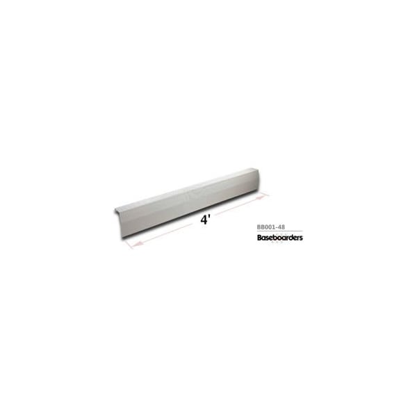Buss General Partner Co Ltd Baseboarders Premium Series 4 ft Steel Easy Slip-on Baseboard Heater Cover, White - BB001-48-WHT