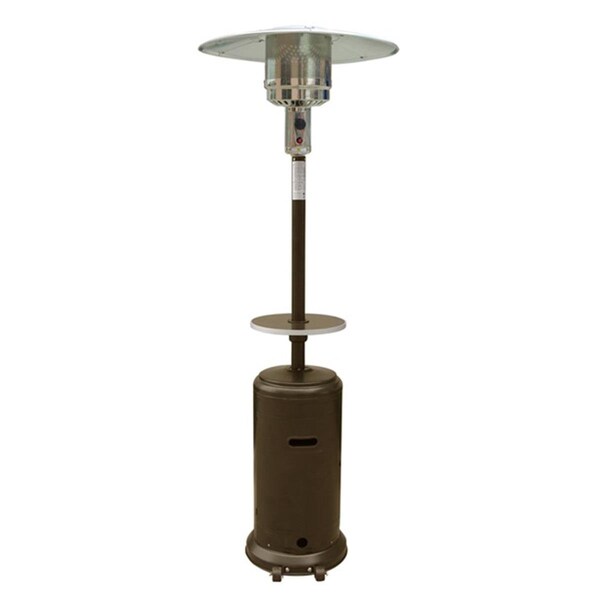 Adornos Outdoor Patio Heater with Table, Hammered Bronze - AD2770249