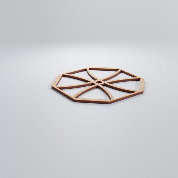 Ekena Millwork Small Haswell Decorative Fretwork Wood Wall Panels, Alder, 11 3/8"W x 11 3/8"H x 3/8"T - WALW12X12X0375HWLAL