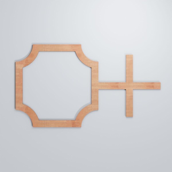 Ekena Millwork Large Bradley Decorative Fretwork Wood Wall Panels, Cherry, 40 7/8"W x 23 3/8"H x 3/8"T - WALW24X24X0375BRDCH