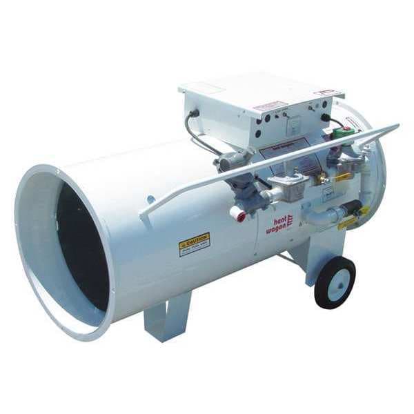 Heat Wagon Portable Gas Torpedo Heater, Vapor Propane, Natural Gas, Direct Spark, 26 in Wx 48 1/2 in L - 1800B