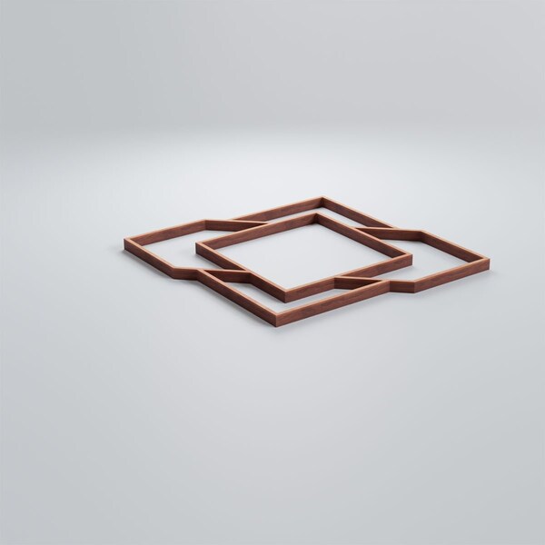 Ekena Millwork Extra Small Monument Decorative Fretwork Wood Wall Panels, Cherry, 7 3/8"W x 7 3/8"H x 3/8"T - WALW08X08X0375MMTCH
