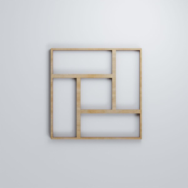 Ekena Millwork Extra Small Sheffield Decorative Fretwork Wood Wall Panels, Hickory, 7 3/8"W x 7 3/8"H x 3/8"T - WALW08X08X0375SHFHI