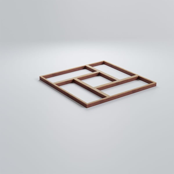 Ekena Millwork Extra Small Sheffield Decorative Fretwork Wood Wall Panels, Hickory, 7 3/8"W x 7 3/8"H x 3/8"T - WALW08X08X0375SHFHI