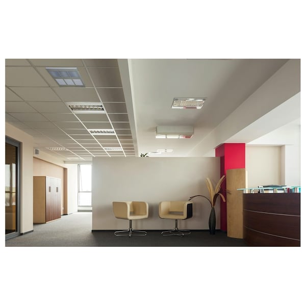 King Electric Lpw Ceiling Heater 120V 2750W W/Tp Heat/Fan/Off Disconnect Switch, White - LPW1227C-W
