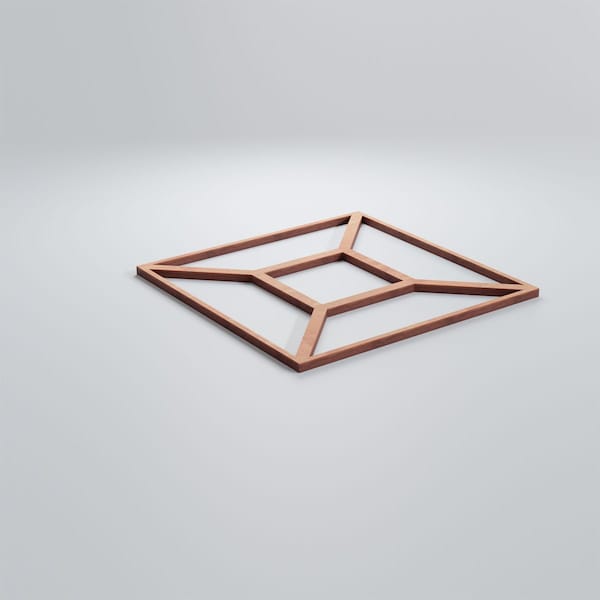 Ekena Millwork Small Marion Decorative Fretwork Wood Wall Panels, Cherry, 11 3/8"W x 11 3/8"H x 3/8"T - WALW12X12X0375MARCH