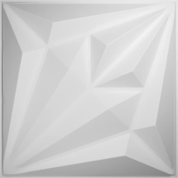 Ekena Millwork 19 5/8in. W x 19 5/8in. H Diamond EnduraWall Decorative 3D Wall Panel, White, 20PK - WP20X20DMWH-CASE-20