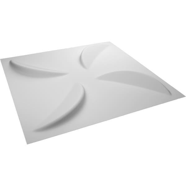 Ekena Millwork 19 5/8in. W x 19 5/8in. H Pinwheel EnduraWall Decor 3D Wall Panel Covers Total 53.49 Sq. Ft., 20PK - WP20X20PIWH-CASE-20