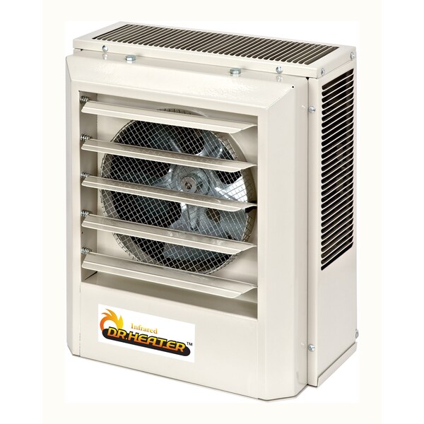 Dr Infrared Heater Fan Forced Electric Unit Heater, 3 Phase, 480V, 5 kW, 10 in W - DR-P350