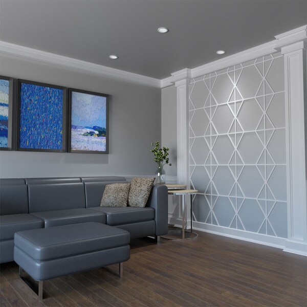 Ekena Millwork Medium Fraser Decorative Fretwork Wall Panels in Architectural Grde PVC, 15 3/8"W x 15 3/8"H x 3/8"T - WALP16X16FSR