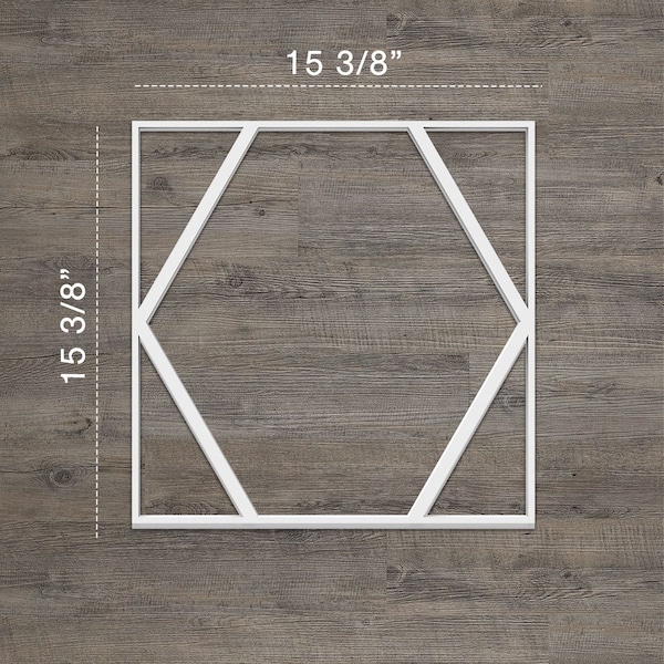 Ekena Millwork Medium Fraser Decorative Fretwork Wall Panels in Architectural Grde PVC, 15 3/8"W x 15 3/8"H x 3/8"T - WALP16X16FSR