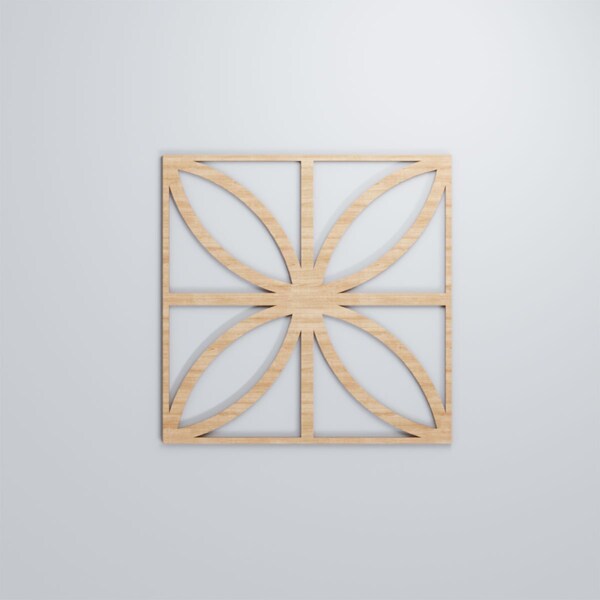 Ekena Millwork Large Swansea Decorative Fretwork Wood Wall Panels, Alder, 23 3/8"W x 23 3/8"H x 3/8"T - WALW24X24X0375SWNAL