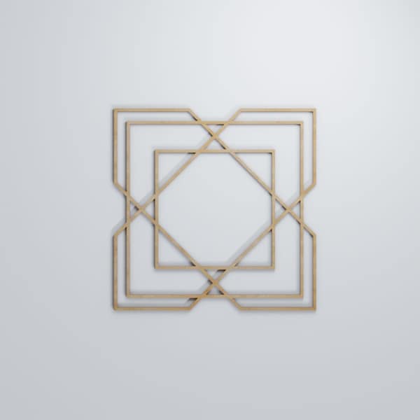Ekena Millwork Large Lakewood Decorative Fretwork Wood Wall Panels, Birch, 23 3/8"W x 23 3/8"H x 3/8"T - WALW24X24X0375LWDBI