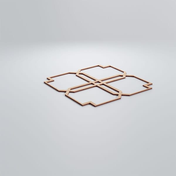 Ekena Millwork Large Englewood Decorative Fretwork Wood Wall Panels, Alder, 23 3/8"W x 23 3/8"H x 3/8"T - WALW24X24X0375EWDAL