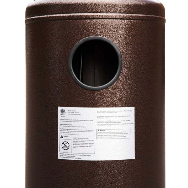Flash Furniture Round Outdoor Patio Heater - Bronze -7.5 Feet Tall - NAN-HSS-AGH-BR-GG