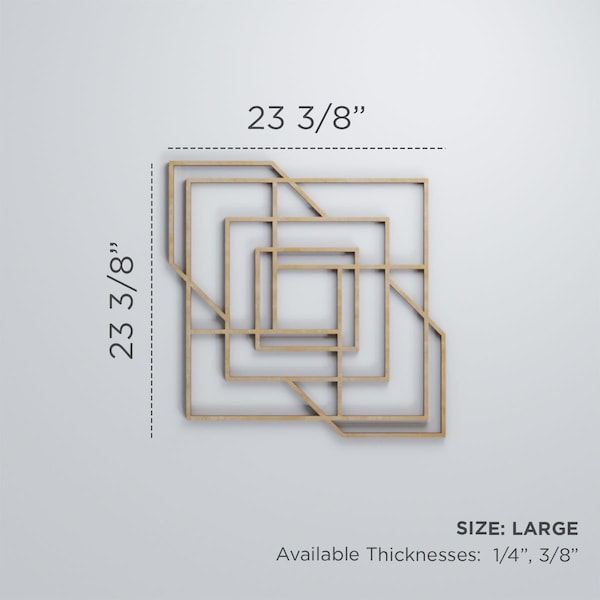 Ekena Millwork Large Norwood Decorative Fretwork Wood Wall Panels, Birch, 23 3/8"W x 23 3/8"H x 3/8"T - WALW24X24X0375NWDBI