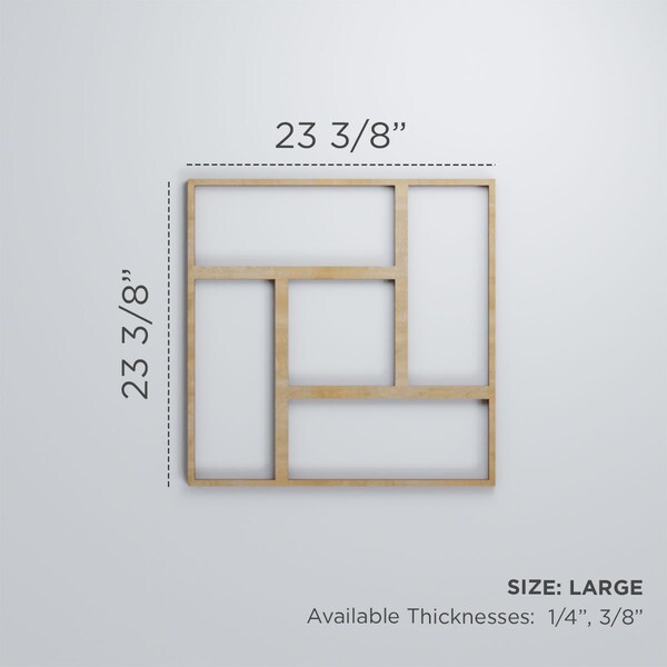 Ekena Millwork Large Sheffield Decorative Fretwork Wood Wall Panels, Birch, 23 3/8"W x 23 3/8"H x 3/8"T - WALW24X24X0375SHFBI