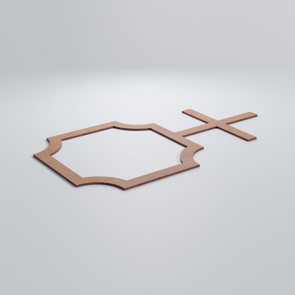 Ekena Millwork Large Bradley Decorative Fretwork Wood Wall Panels, Wood (Paint Grade), 40 7/8"W x 23 3/8"H x 3/8"T - WALW24X24X0375BRDMF