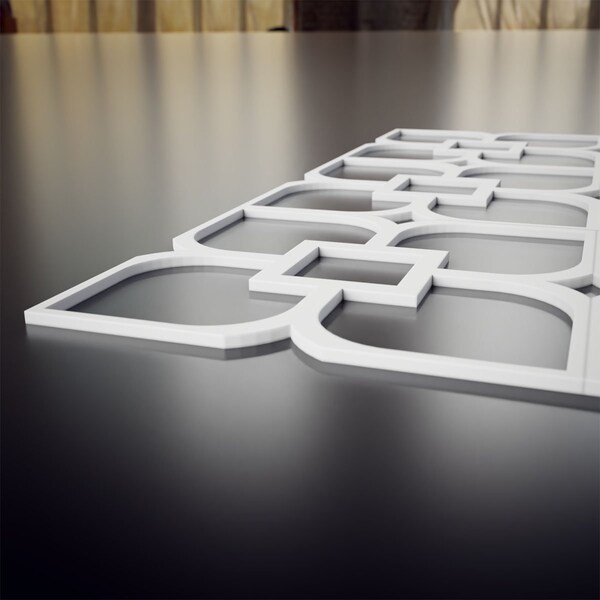 Ekena Millwork Medium Olivia Decorative Fretwork Wall Panels in Architectural Grde PVC, 15 3/8"W x 15 3/8"H x 3/8"T - WALP16X16OLV