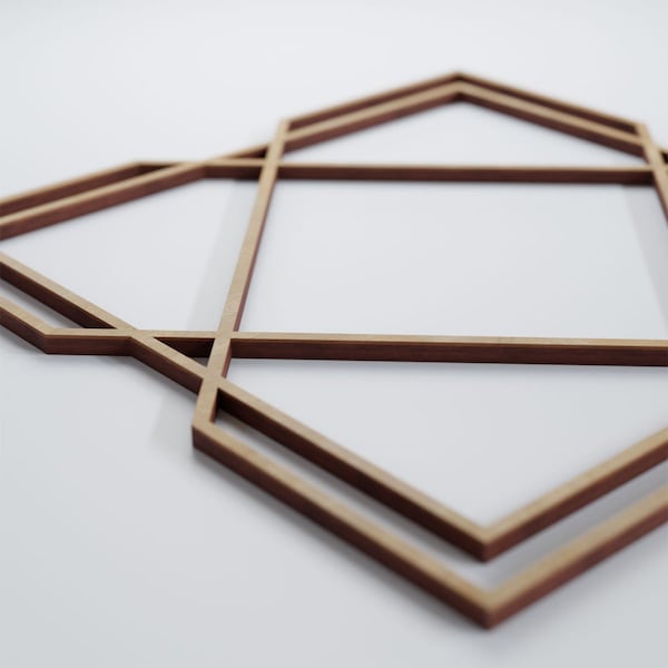 Ekena Millwork Medium Kiowa Decorative Fretwork Wood Wall Panels, Hickory, 15 3/8"W x 15 3/8"H x 3/8"T - WALW16X16X0375KWAHI