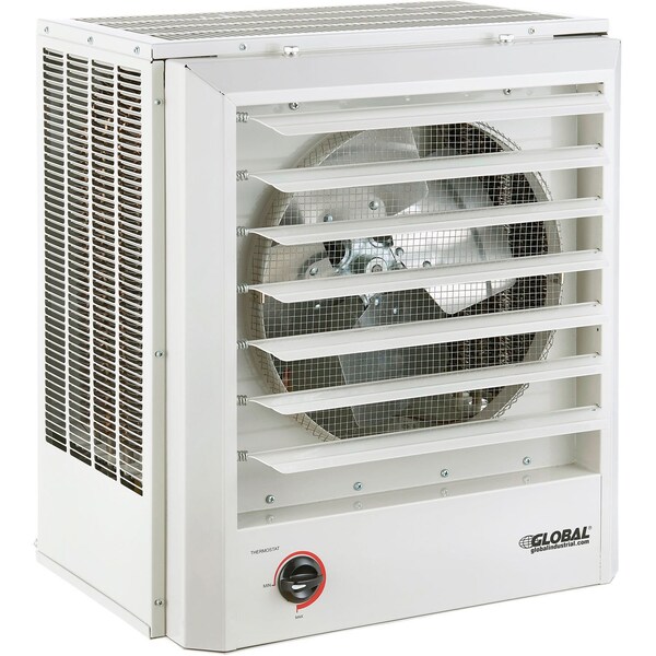 Global Industrial Fan Forced Electric Unit Heater, 3 Phase, 480V, 15kW, 21-7/16 in H, 19 in W - 246134