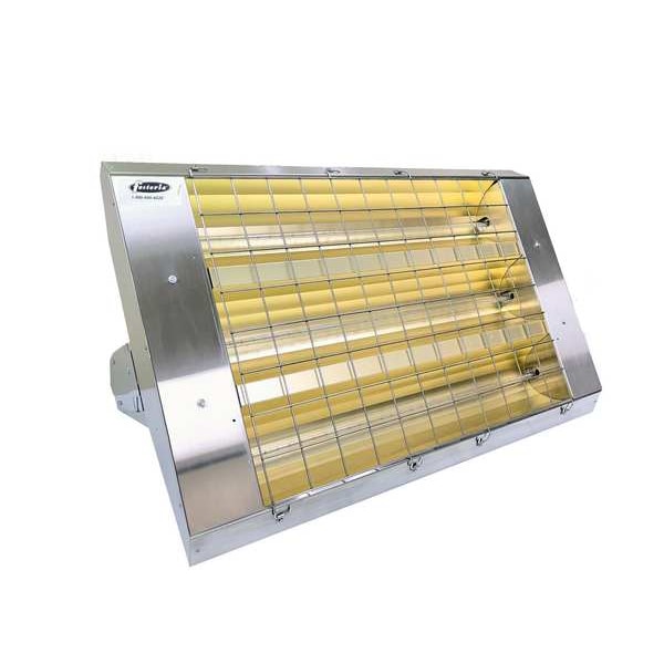 Fostoria Infrared Quartz Electric Heater, 1, 3 Phase, Stainless Steel, 480V AC - P-30-343-THSS