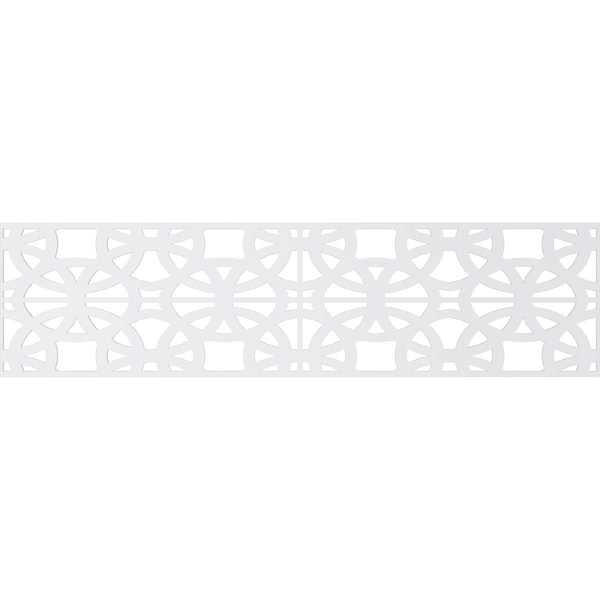 Ekena Millwork Set of Four Panels for 94 1/2"W x 24 1/4"H Brownsville Fretwork Wainscot Wall Paneling - WPKP12X01X47BNE