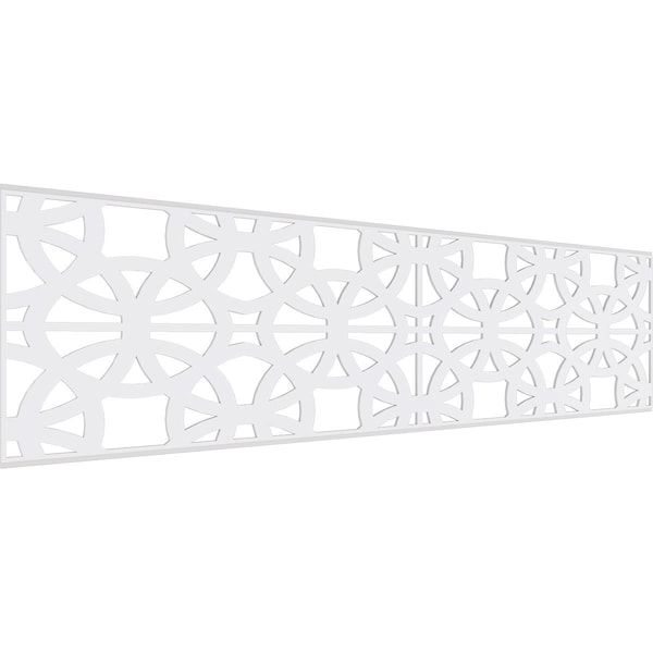 Ekena Millwork Set of Four Panels for 94 1/2"W x 24 1/4"H Brownsville Fretwork Wainscot Wall Paneling - WPKP12X01X47BNE