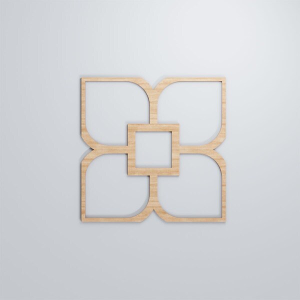 Ekena Millwork Large Olivia Decorative Fretwork Wood Wall Panels, Alder, 23 3/8"W x 23 3/8"H x 3/8"T - WALW24X24X0375OLVAL