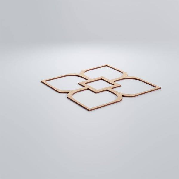 Ekena Millwork Large Olivia Decorative Fretwork Wood Wall Panels, Alder, 23 3/8"W x 23 3/8"H x 3/8"T - WALW24X24X0375OLVAL